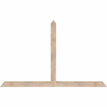 Ekena Millwork Portland Smooth Timber Gable Bracket, Douglas Fir, 72"W x 45"H x 3 1/2"D x 3 1/2"F, 15/12 Pitch GBW072X45X0404POR00SDF